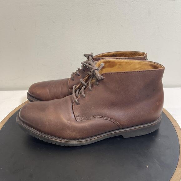 Cole Haan Brown Leather Ankle Boots Mens Size 10.5 D Vibram Chukka Boot Woodbury - Picture 5 of 10